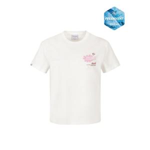 디스커버리 26S S 여름 [DWRS98063WHS] 여성 프레시벤트 네이처 세미크롭 반팔티셔츠