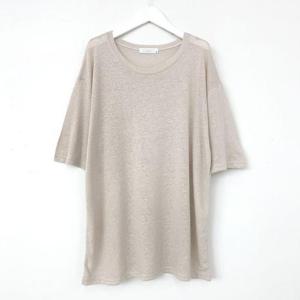 [강물처럼]아이우먼 루즈롱린넨슬라브티 ZYA480M405 빅사이즈 (1