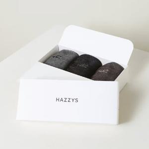 [헤지스] 블랙 패턴 면혼방 중목양말3종세트 /HISS6E518BK