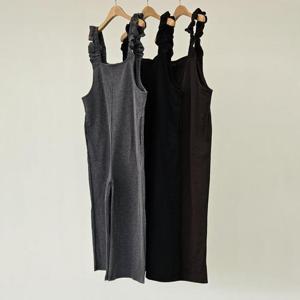 [강물처럼]빅사이즈점프슈트 T223L411 곱창프릴스퀘어점프수트 E