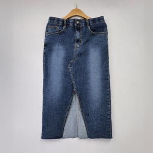 [강물처럼]아이우먼 랜드청데님트임스커트 LOT197M411 빅사이즈