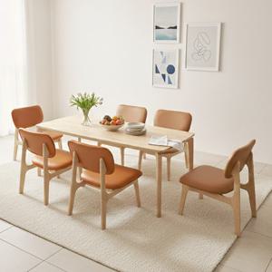 파밀리에 원목 6인용 낮은 패밀리 일반형 식탁세트 (의자6)