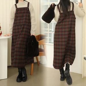 [강물처럼]위쉬몰 LY 라스울체크나시원피스(Q234H411) 빅사이즈