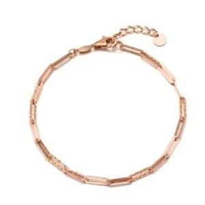 [로이드] 14K 스퀘어 컷팅 클립 체인 팔찌 LWB20057G