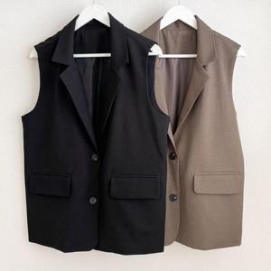 [강물처럼]빅사이즈기본조끼 S862L410 감각슬릿버튼나인베스트 B