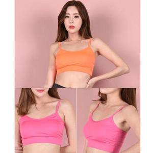 스포츠브라 (스킨센스)쿨론 캡끈 탑브라 노와이어 홈트웨어