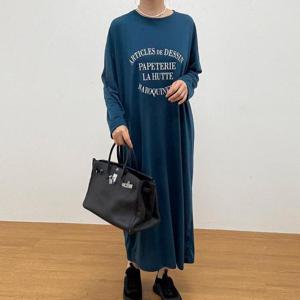 [강물처럼]아이우먼 롱레터링라운드원피스 BAV324M601 빅사이즈