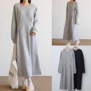 [강물처럼]위쉬몰 WB 핀턱라인맨투맨원피스(X115H601) 빅사이즈