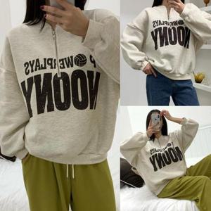 [강물처럼]위쉬몰 MC 누니반집업박시맨투맨(X043H601) 빅사이즈