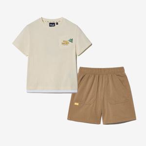 [휠라키즈]Travel club 포켓형 하프 상하세트 (FK2FSH2403X_IVY)