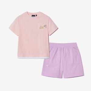 [휠라키즈]Travel club 포켓형 하프 상하세트 (FK2FSH2403X_PEL)