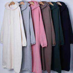 [강물처럼]빅사이즈원피스 T633L512 솔리드양기모롱원피스 BU (4