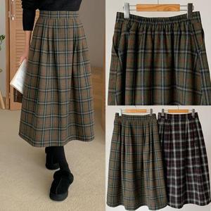 [강물처럼]위쉬몰 LT 페미니체크기모롱스커트(Q321H512) 빅사이