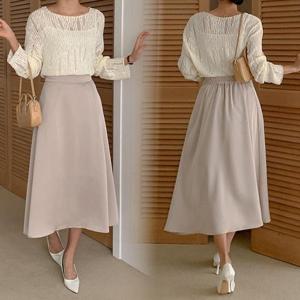 [강물처럼]위쉬몰 LT 모던실크새틴훌스커트(S748H512) 빅사이즈