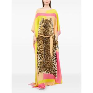 로베르토 카발리 미디 원피스 WQT180 SQR3301000 Yellow