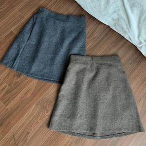 [강물처럼]빅사이즈치마 T494L512 하니울체크미니스커트 LT (446