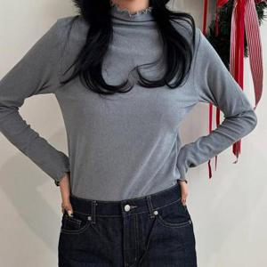 [강물처럼]아이우먼 오버로크주름넥티셔츠 YPV922M512 빅사이즈