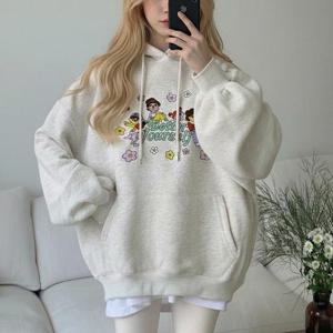 [강물처럼]아이우먼 기모베러캐릭터후드티 SEV947M512 빅사이즈