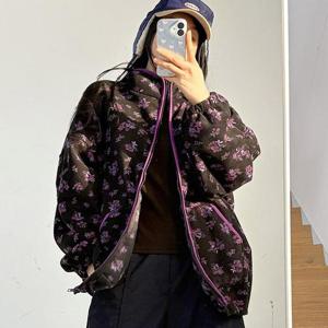 [강물처럼]아이우먼 배색꽃패턴집업후리스 POV950M601 빅사이즈