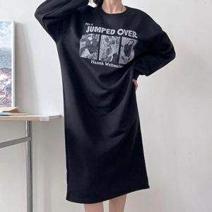 [강물처럼]아이우먼 점프오버속기모원피스 LIV962M601 빅사이즈