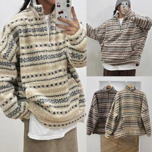 [강물처럼]위쉬몰 GB 올드패턴반집업아노락(V997H601) 빅사이즈