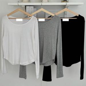 [강물처럼]빅사이즈크롭티 T774L502 코코라운딩긴팔스판티 YP (3