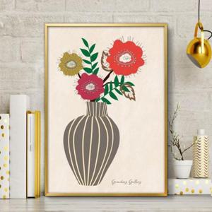[데코] 북유럽 꽃그림 액자 A3 VASE2