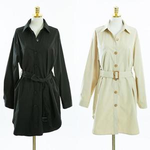 [강물처럼]위쉬몰 CM 셔츠바바리미디원피스(G380H502) 빅사이즈