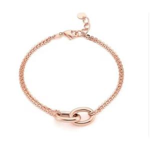 [로이드] 14K 투 체인 인터락킹 팔찌 LWB25025G