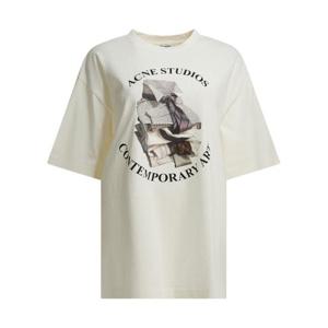 아크네 스튜디오 반팔 티셔츠 AL0534AEG WHITE DOM