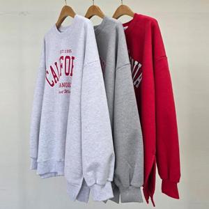 [강물처럼]빅사이즈긴팔티 U002L503 캘리텍스트박스맨투맨티 DI