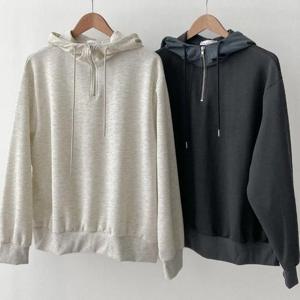 [강물처럼]빅사이즈후드티 U006L503 걸스배색후드루즈긴팔티 SM