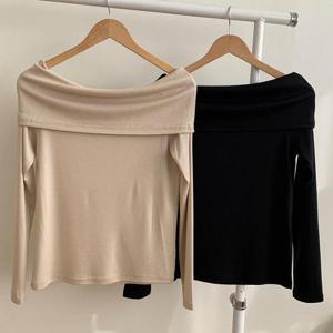 [강물처럼]빅사이즈보트넥티 T914L502 마이걸여리오프숄더티 MO