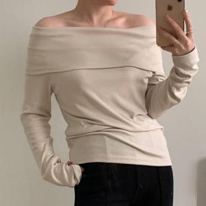 [강물처럼]아이우먼 프렌치슬림오프숄더티 MOT914M502 빅사이즈