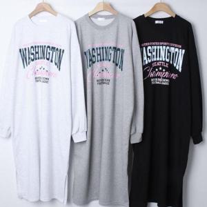 [강물처럼]빅사이즈나염원피스 T890L502 워싱톤긴팔박스원피스 B