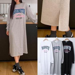 [강물처럼]위쉬몰 BU 워싱턴레터링나염원피스(T890H502) 빅사이