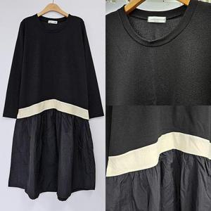 [강물처럼]위쉬몰 BS 배색벌룬바스락롱원피스(S547H502) 빅사이