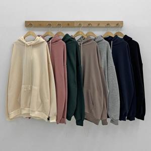 [강물처럼]빅사이즈후드티 Q511L502 베이직후드기모긴팔티 RD (3