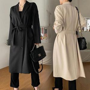 [강물처럼]위쉬몰 RA 크림벨티드롱바바리코트(Q486H502) 빅사이