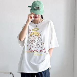 [강물처럼]아이우먼 엔비즈캐릭터박스면티 MAT864M502 빅사이즈