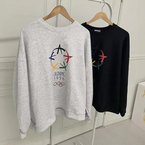 [강물처럼]빅사이즈루즈티 Q645L502 빈티지올림픽루즈맨투맨 MO