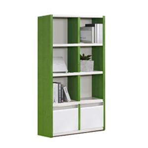 PET 4단800 수납책장 그린화이트