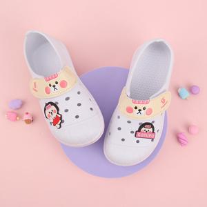 B패밀리 구루프 벨크로 실내화_화이트/유치원 실내화 초등 학생 학교 유아 어린이 신학기 아기 아동 층간소음