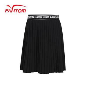 [팬텀] 여성 로고 밴드 플리츠 큐롯 스커트