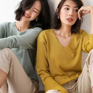 롱가디건 브이넥니트 가을니트 여성스웨터 티셔츠