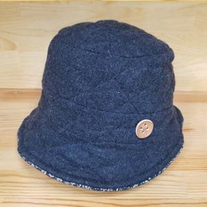 [애슬릿][애슬릿]중년 여성 단추 겨울 버킷햇 벙거지