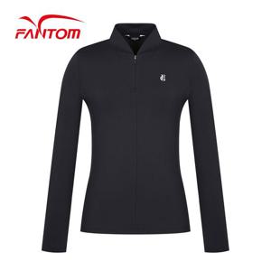 [팬텀] 여성 넥변형 반집업 긴팔 티셔츠