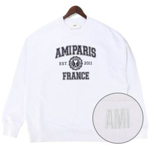 [아미] (USW008 747 100) 남성 하트로고 맨투맨