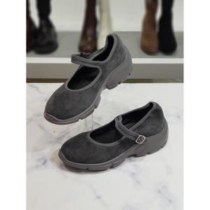 한슈 세이브존03 반디 스웨이드 메리제인 통굽 단화 5cm HS677011ml