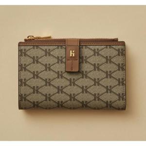 [헤지스ACC] 브라운 시그니처 중지갑 HIWA4E884W2